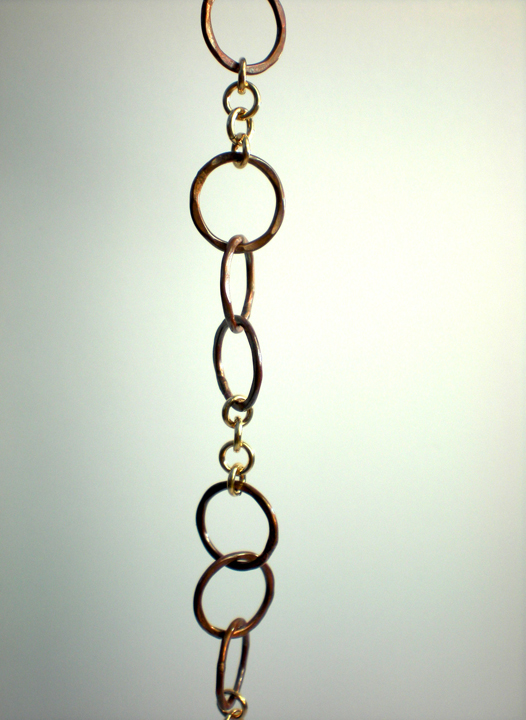 Rustic Copper Triple Link Circle Bracelet | Michele Saulson Designs